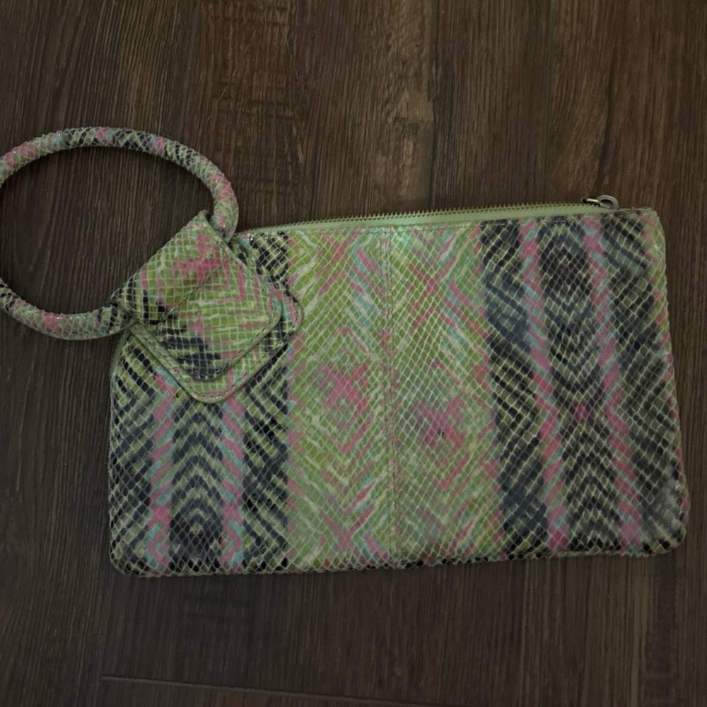 HOBO Multicolor Snakeskin Clutch